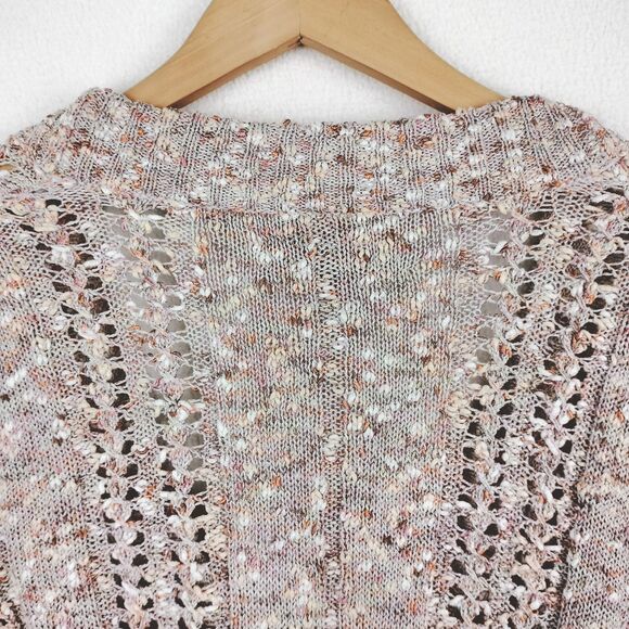 Rag & Bone Cardigan Sweater Women Size Medium Beige Button Up Chunky Loose Knit - Picture 12 of 16